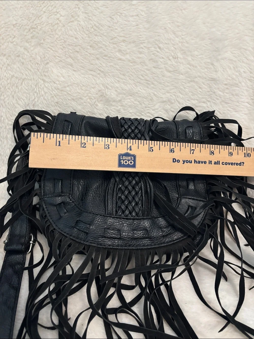 Black Fringe Crossbody Bag